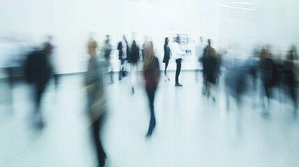 Blurred Image of People Attending a Conference