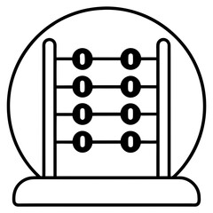 Abacus Line Art Vector Illustration