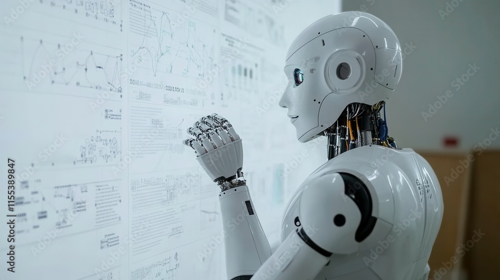 Aufkleber automated engineering workshop with modern technology