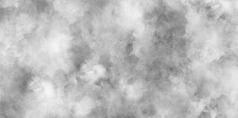 Gray abstract watercolor painting textured on white paper background, Black grey Sky with white cloud , marble texture background Old grunge textures design,Concrete old and grainy wall white color gr