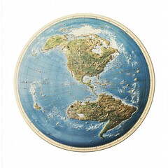 Fototapeta premium world map on white background