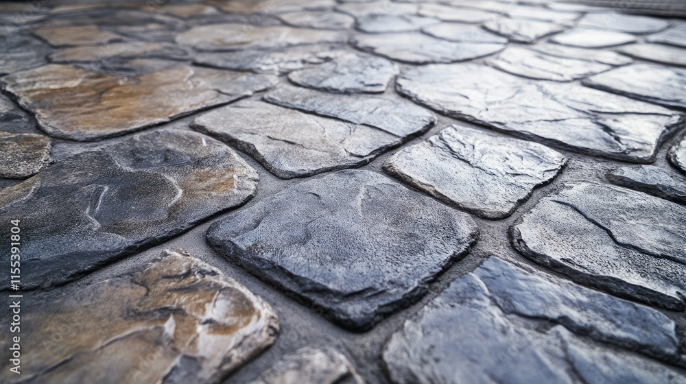 Poster stone textured surface with visible stains and varied colors showcasing weathering and age.