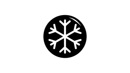 snowflake sign, black isolated silhouette