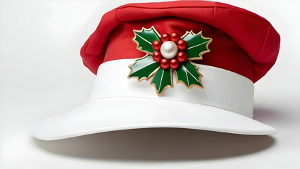 Special hat to welcome Christmas to the people on white background 