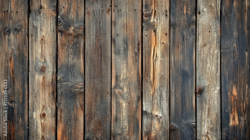 Aufkleber weathered wooden planks background with rustic texture for creative design projects and authentic de