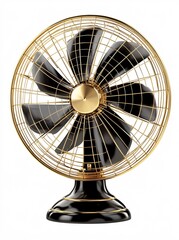 fan isolated on black