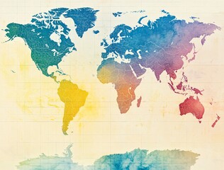 grunge world map