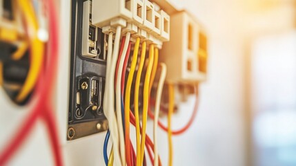 Detailed View of Junction Box Wiring in Natural Light