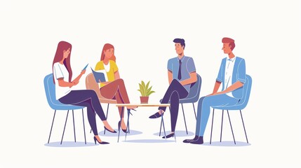 Professional Recruitment Interview and Work Position Sourcing Concept