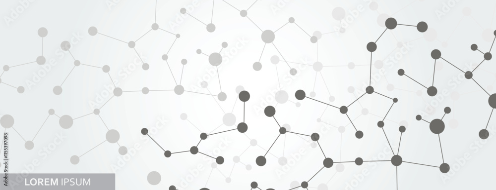 Poster Abstract connection structure. Vector science background. Template banner for your design