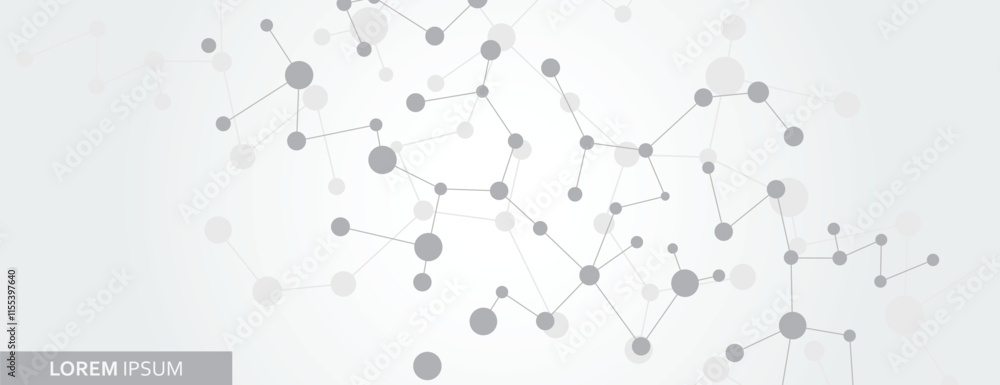 Poster Abstract connection structure. Vector science background. Template banner for your design