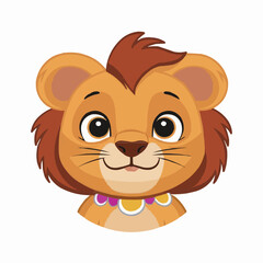 The Cute lion Cartoon illustration Design