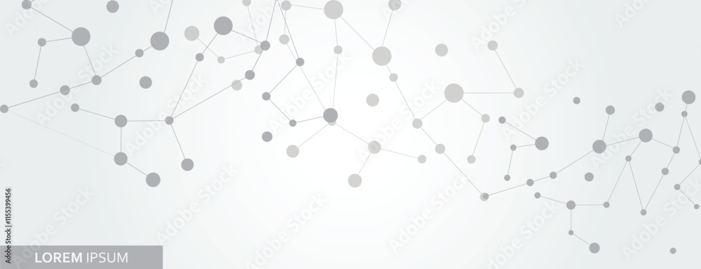 Poster Abstract connection structure. Vector science background. Template banner for your design