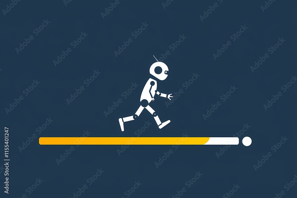 Poster robot progress bar animation