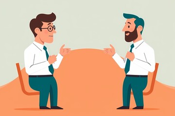Fototapeta premium Businessmen having a conversation 