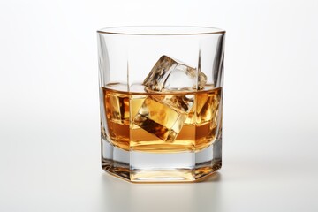 Elegant isolated whiskey glass silhouette on a clean white background for sophisticated designs