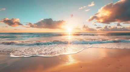 Obraz premium the beach, radiating love and contentment