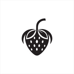 strawberry icon isolated on white