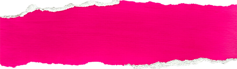 Pink and White Painted Ripped Paper Piece