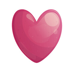 The heart icon on a white background. The concept of love, romance, and Valentine's day. Vector illustration for banners, postcards, posters, flyers, advertisements, web