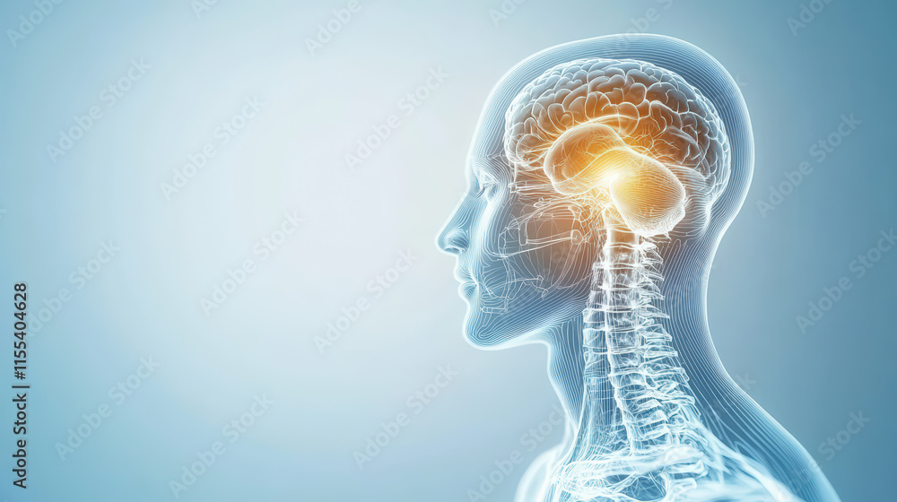 Aufkleber explore the human brain's intricacies with advanced neuroscience imaging technology, revealing intri