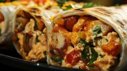 Shawarma roll food photo