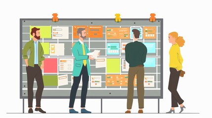 Professional Vector Business Team Meeting for Agile Management