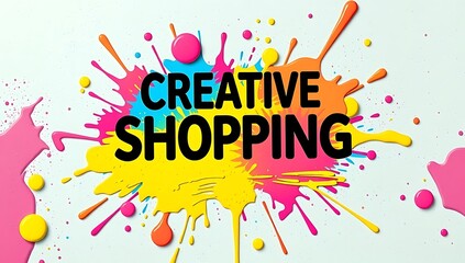 Colorful Paint Splashes Showcase Creative Shopping