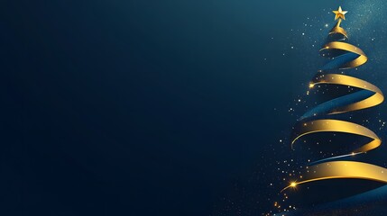 Festive Sparkling Christmas Tree Art on a Dark Backdrop.