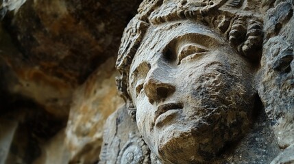 Ancient Stone Carving Detail