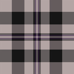 Gift paper vector plaid pattern, invite texture seamless fabric. Aesthetic tartan textile check background in pastel and grey colors.