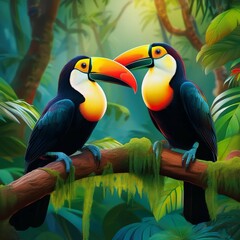 Fototapeta premium blue and yellow macaw