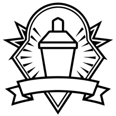 Advertisement Line Art Vector Illustration