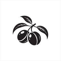 illustration of an apple with leaves