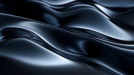 Fototapeta premium Sleek Metallic Ripples AI generated
