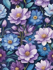 Vibrant Floral Arrangement with Shimmering Delicate Petals