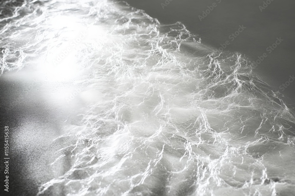 Poster dynamic abstract silver textures evoke the idea of movement, suggesting the ever-changing and fluid 