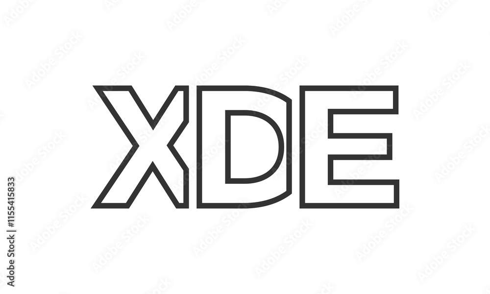 Fototapete xde logo design template with strong and modern bold text. initial based vector logotype featuring s