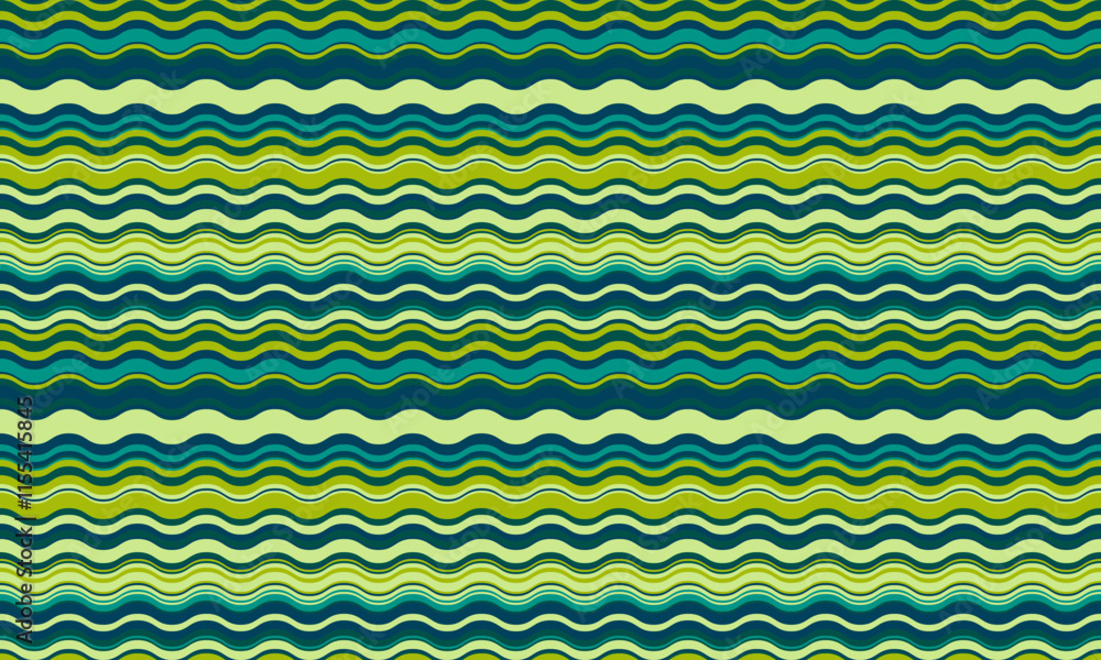 Poster abstract background with wavy stripes in vibrant colors, creating a rippled, liquid effect. smooth c