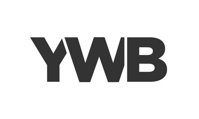 YWB logo design template with strong and modern bold text. Initial based vector logotype featuring simple and minimal typography. Trendy company identity.