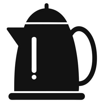 recommend clip art: electric kettle icon silhouette, white background