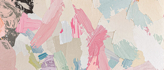 Naklejka premium Colorful Abstract Paint Strokes on Textured Canvas