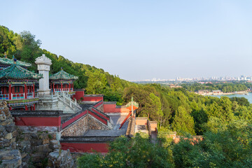 Runner Tibetan architecture in the Summer Palace, Beijing, China