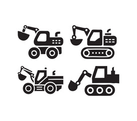 Construction vehicle set, Construction vehicle Silhouettes