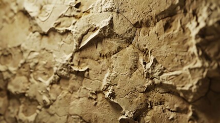 A close-up of a textured, cracked wall.