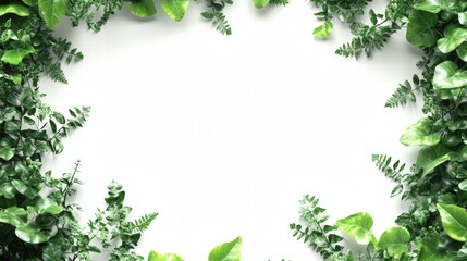 Fototapeta premium Vibrant green leaf on white background