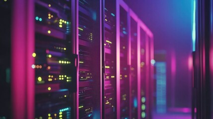 Modern Secure Servers in High-Tech Data Center