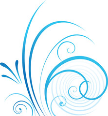 abstract blue background with swirls