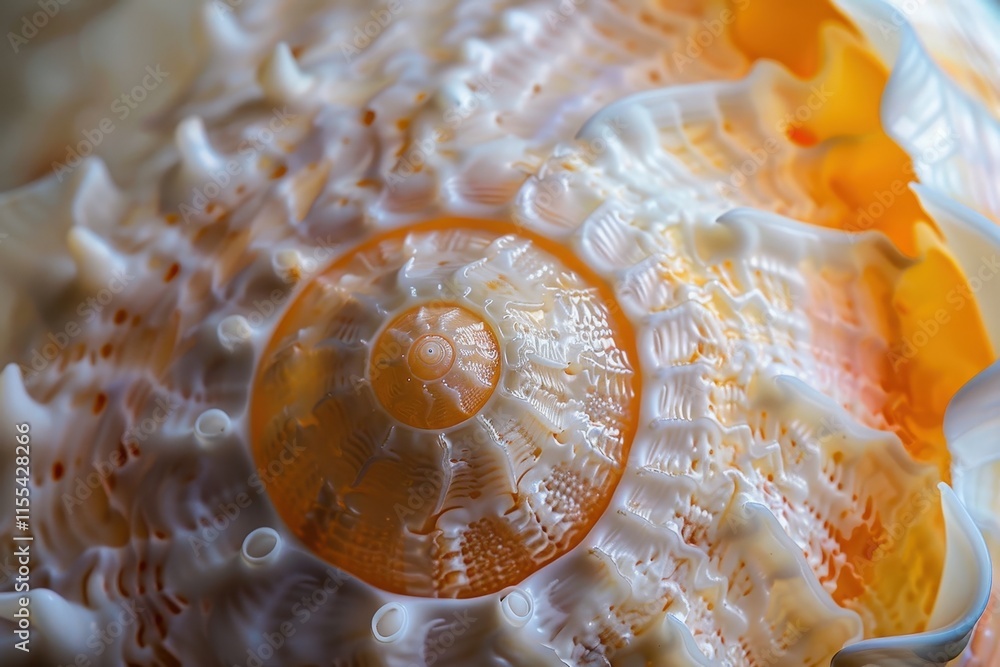 Poster intricate details of a vibrant oceanic organism showcasing striking colors and patterns under natura
