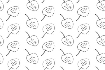 Black and white seamless lily pad pattern for kids to color, perfect for educational and creative activities.